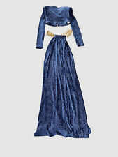 Conjunto de 2 peças vestido feminino Bronx & Banco veludo de seda azul Cleópatra US$ 850 tamanho XS comprar usado  Enviando para Brazil