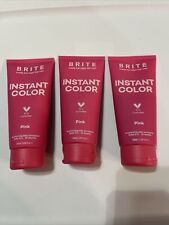 3 PK BRITE ~ PINK ~ Moisturizing Semi Permanent Hair Color ~ 3.38 fl oz, used for sale  Shipping to South Africa