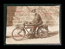 Foto original 1ª Guerra Mundial soldado ramc motocicleta vintage Triumph Motorbike? Militar comprar usado  Enviando para Brazil