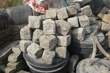 CLEAN WHITE GRANITE CUBE PAVING COBBLES 4" to  5" THIS LISTING IS FOR A SAMPLE for sale  OLDHAM