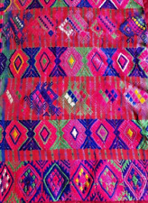 Tejido a mano textil fucsia textil fucsia diseño geométrico étnico RARO, usado segunda mano  Embacar hacia Argentina