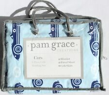 Usado, Pam Grace Creations Cars 3 piezas Juego de ropa de cama cuna bebé Sábana Manta Falda segunda mano  Embacar hacia Argentina
