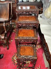 carved nesting antique tables for sale  Daly City