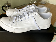 Size 9 - Converse Chuck Taylor All Star Ox Leather White. Excellent condition, used for sale  Shipping to South Africa