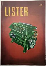 Folheto original do motor industrial a diesel Lister JA6 4 tempos, 1970 comprar usado  Enviando para Brazil