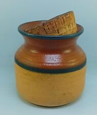 Clay pot with cork lid Brown color, cork lid, handmade, medium size, used for sale  Shipping to South Africa