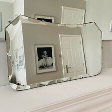 Antique Vintage Art Deco Large Bevelled Glass Hallway Wall  Mantle Mirror for sale  Shipping to South Africa