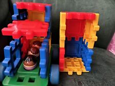 Vintage Little Tikes Truck 4” Wee Waffle Blocks With 4 Figures 22  Piecese for sale  Shipping to South Africa