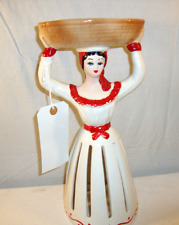 Vintage Porcelain California Originals NAPKIN LADY Holder Doll 13" for sale  Shipping to South Africa