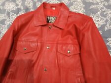 Mens red leather for sale  LONDON