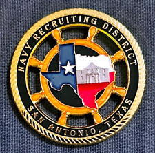 Awesome 1.5" Navy USN Recruiting Challenge Coin NRD San Antonio Texas for sale  Shipping to South Africa