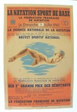 Affiche originale natation d'occasion  Saint-Paul-Cap-de-Joux