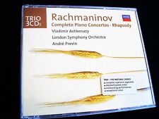 RACHMANINOV - Complete Piano Concertos - Rhapsody  [ 3 CD ] usato  Torino