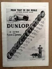 1934 advertisement dunlop d'occasion  Expédié en Belgium