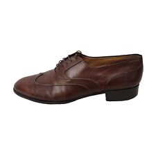 A Testoni Mens Dress Derby Shoes Size 10 D Brown Leather Lace Up Pointed Toe, used for sale  Shipping to South Africa