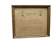 VTG Art Deco Framed Mother Poem 6 1/2”  X  5 1/2” God Keep You Dearest Mother for sale  Shipping to South Africa