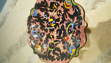 9Céramique CERDAZUR Monaco décor poissons noir et rose d'occasion  Wittelsheim
