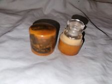    Antiguo Portabotellas de Perfume Cilíndrico Mauchline Ware 2x1 pulgadas Alrededor de 1880 , usado segunda mano  Embacar hacia Argentina