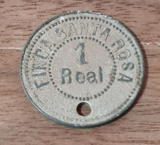 FICHA SALVADOREÑA DE 1900-1915 FINCA SANTA ROSA 1 REAL - LA UNIÓN segunda mano  Embacar hacia Argentina