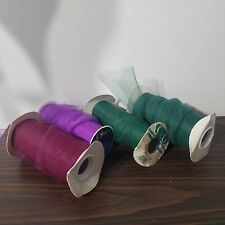 Usado, Lote Crafters 6" de largura tule vinho roxo verde caçador comprar usado  Enviando para Brazil