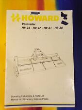 Howard Rotavator HR 25-27-31-36 implemento agrícola manual instruções e lista de peças comprar usado  Enviando para Brazil