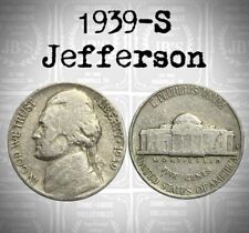 Jefferson 1939 níquel promedio circulado en muy buen estado fino *monedas de JB* segunda mano  Embacar hacia Mexico