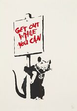 Poster banksy rat usato  Spedire a Italy