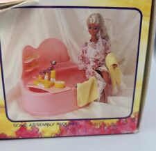 NOS Totsy Barbie Clone Doll Pink Bathtub Robe Nightgown Towels Mirror Phone ++, used for sale  Shipping to South Africa