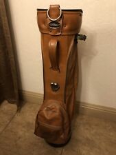 Vintage Wilson Light Brown Faux Leather Golf Club Cart Bag Made In USA for sale  Shipping to South Africa