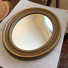 Vintage ETHAN ALLEN Gold Wood Framed Oval Mirror Classic Style, 14"x18", EUC! for sale  Shipping to South Africa