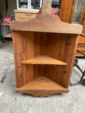 Used, Solid Natural Pine Wall Mounted Corner Shelving Unit Shelves for sale  Shipping to South Africa