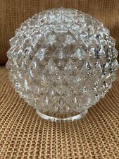 Abajur globo vidro cristalino ponto diamante teto substituição sombra 6" vintage comprar usado  Enviando para Brazil