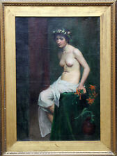 SARA WELLS PAGE BRITISH PRE-RAPHAELITE OIL PAINTING ART WOMAN BEAUTY 1855-1943 for sale  UK