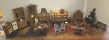 Lot of 45 Vintage Dollhouse Miniatures: Furniture Ice Chest Iron Stove Bed Table for sale  Shipping to South Africa