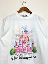 Camiseta vintage 1997 Walt Disney World 25 aniversario castillo pastel pastel dos caras, usado segunda mano  Embacar hacia Mexico