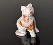 Estatueta miniatura de gato esculpida em opala de fogo mexicana rosa e âmbar 1,25 polegadas, usado comprar usado  Enviando para Brazil