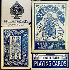 Más de 52 cartas de juego antiguas para bicicleta c1919 caja y sello fiscal mazo USPCC OHIO segunda mano  Embacar hacia Argentina