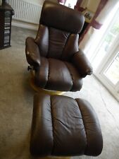 Brown leather swivel for sale  MELTON MOWBRAY