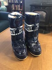 Used, Tecnica Moon Boots Blue US7-8.5 EU39-41 Apres Ski Vinyl Insulated GOOD for sale  Shipping to South Africa