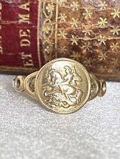 Ladies Vintage 9ct Gold St George’s  Signet Ring, Size P, 1.7g, Stunning !! for sale  Shipping to South Africa