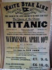 Titanic 1912 poster for sale  Ireland