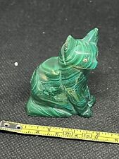 Malachite cat figure for sale  LEEDS