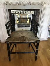 19th Century William Morris Style Arts And Crafts Sussex Chair Black & Gold for sale  Shipping to South Africa