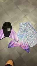 SUNTAILS MERMAID Aurora Borealis Mermaid Tail + Monofin Set child LARGE 8/10, used for sale  Shipping to South Africa