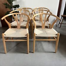 Used, 6 HANS J WEGNER WISHBONE STYLE DINING CHAIRS for sale  Shipping to South Africa