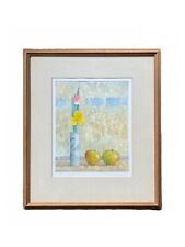 Frans Wesselman framed and glazed watercolour titled Daffodil, Tulip and Apples for sale  Shipping to South Africa