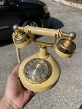 Usado, Teléfono de escritorio de estilo francés occidental eléctrico vintage con esfera giratoria dorado  segunda mano  Embacar hacia Argentina