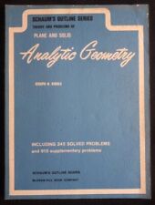 1950 PLANE & SOLID ANALYTIC GEOMETRY SCHAUM'S OUTLINE SERIES POR JOSEPH H. KINDLE comprar usado  Enviando para Brazil