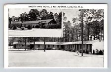 Lumberton NC-North Carolina, Knotty Pine Motel, Outside Vintage Postcard, used for sale  Shipping to South Africa