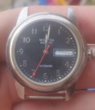 Vintage Masculino M-watch Ecomatic Mondaine Relógio Automático ETA 2836-2 Funciona Repaari comprar usado  Enviando para Brazil